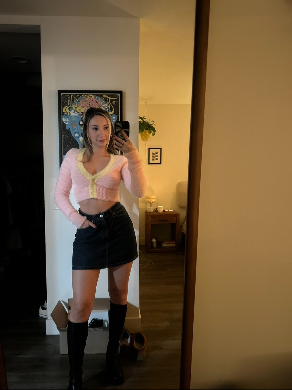 Reformation blue Denim Mini Skirt